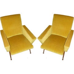 Pair of 1940's French Modern Arm Chairs