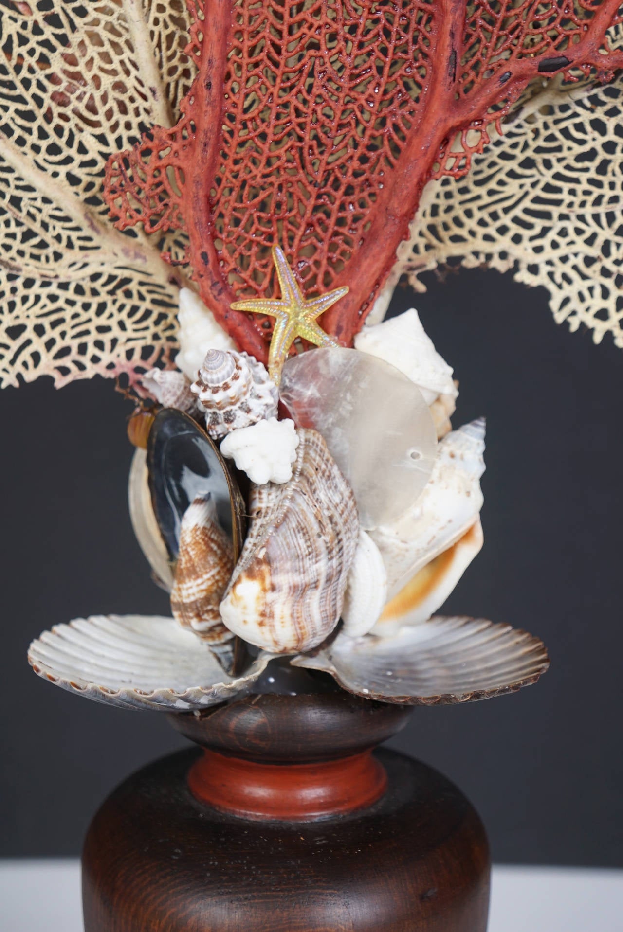 Vintage Baroque Sea Life Arrangements in the Manner of Tony Duquette In Good Condition In Hudson, NY