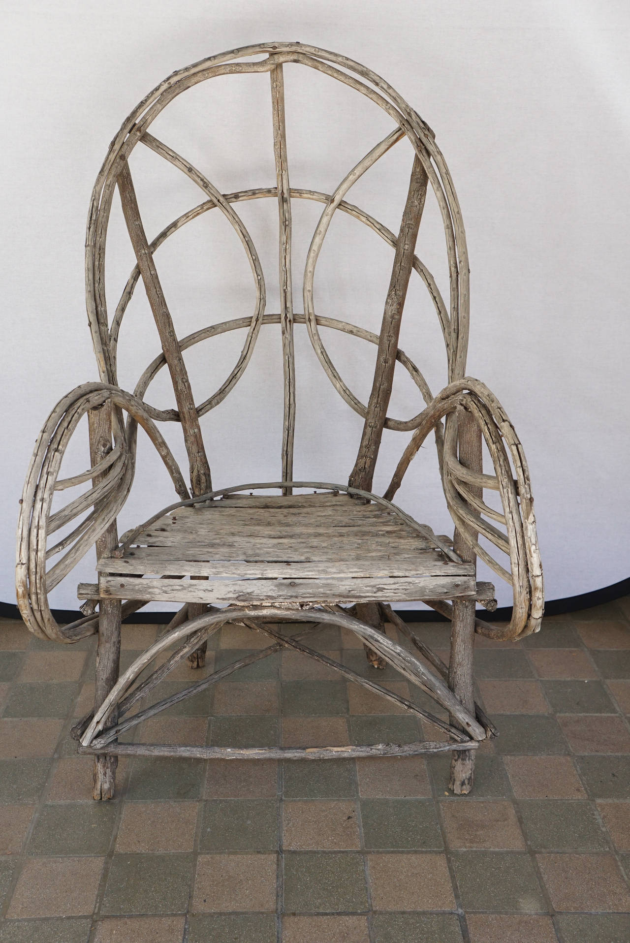 Willow Vintage Adirondack Twig Veranda or Lawn Chair