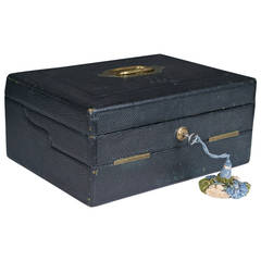 19th Century French Leather Travel Desk 8