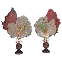 Vintage Baroque Sea Life Arrangements in the Manner of Tony Duquette