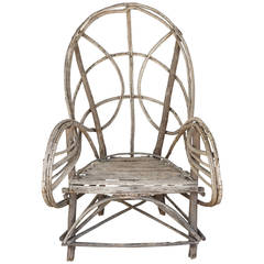 Vintage Adirondack Twig Veranda or Lawn Chair 4
