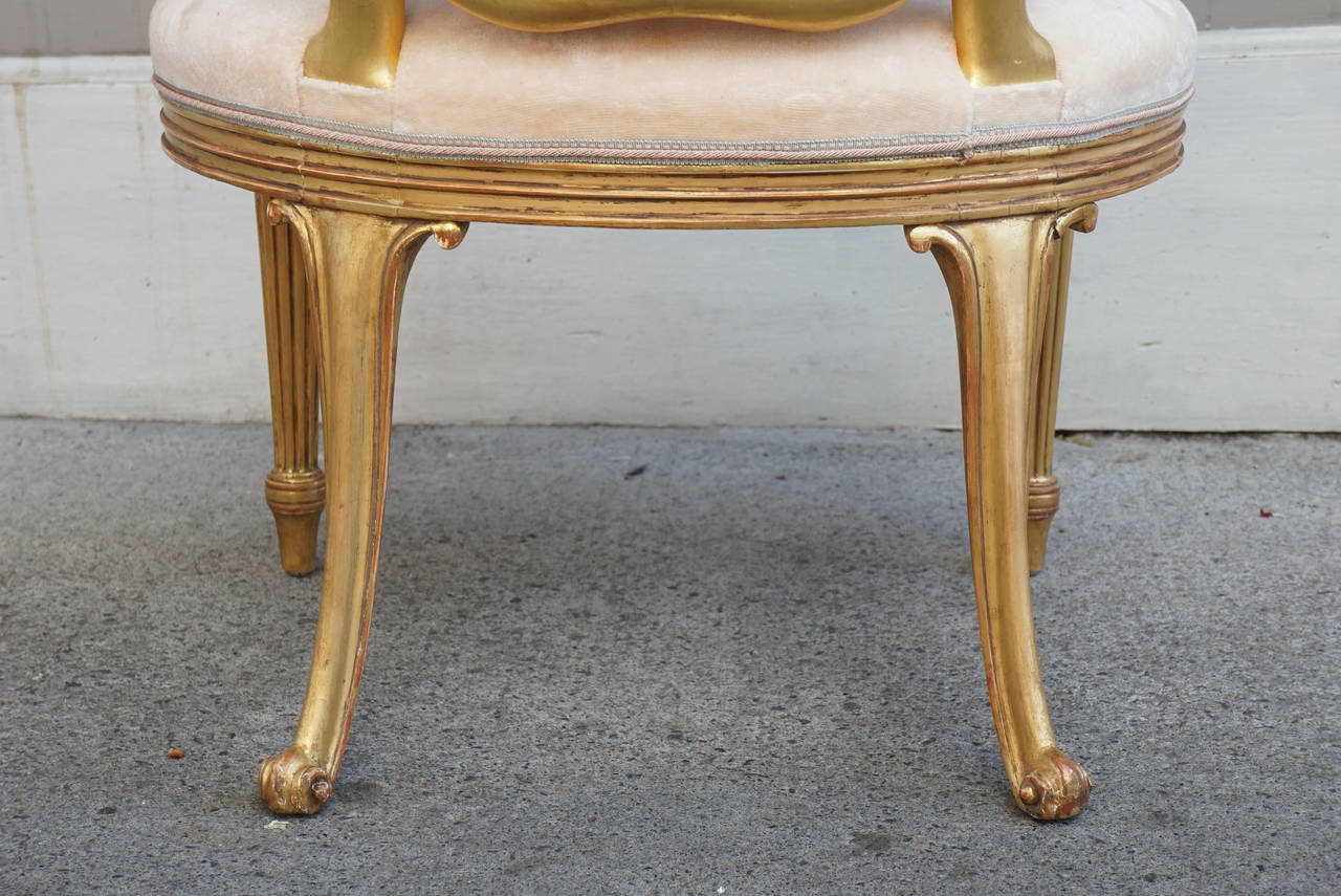 Pair of Period George III Gilded Open Armchairs in the Manner of George Seddon 3