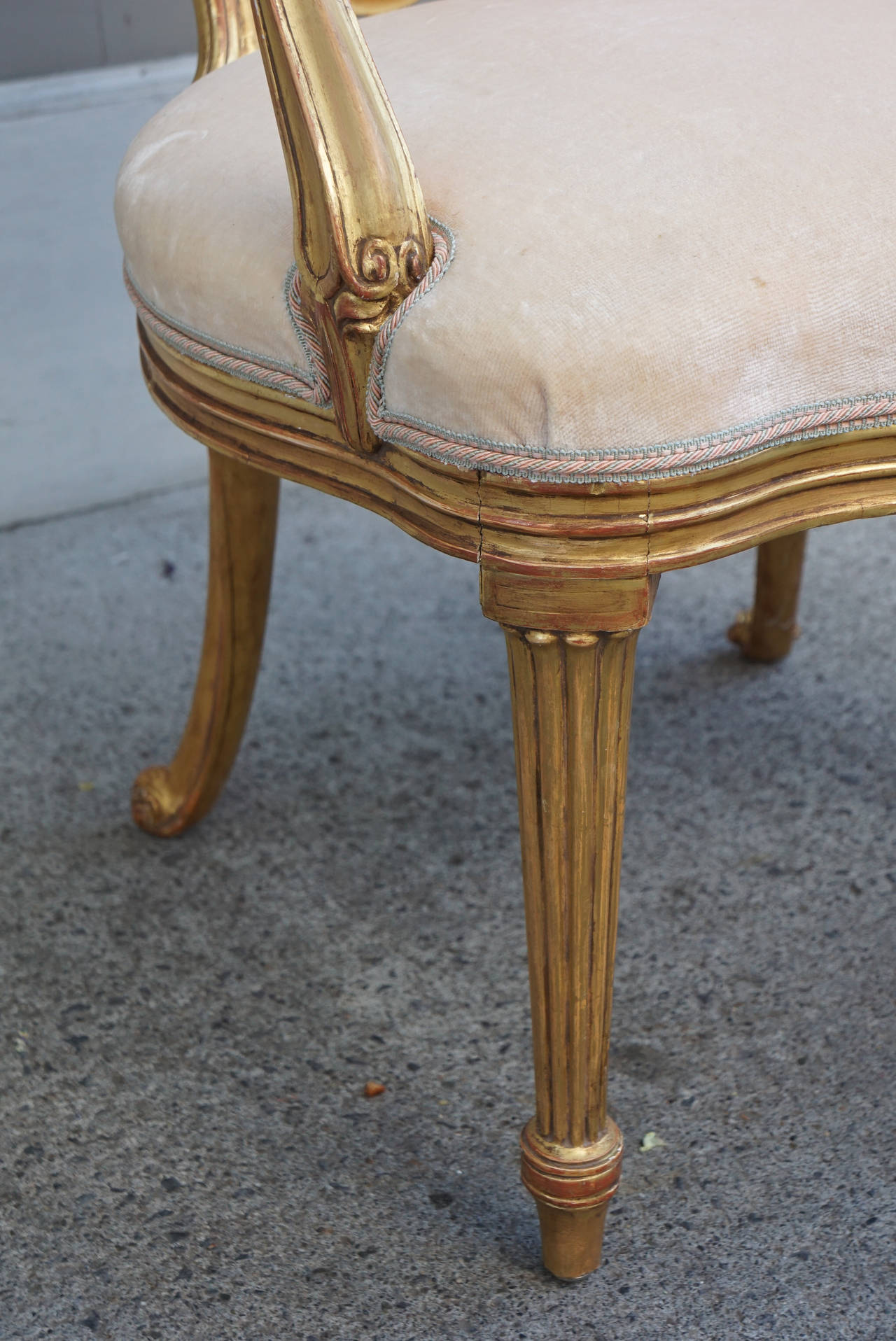 Pair of Period George III Gilded Open Armchairs in the Manner of George Seddon 2