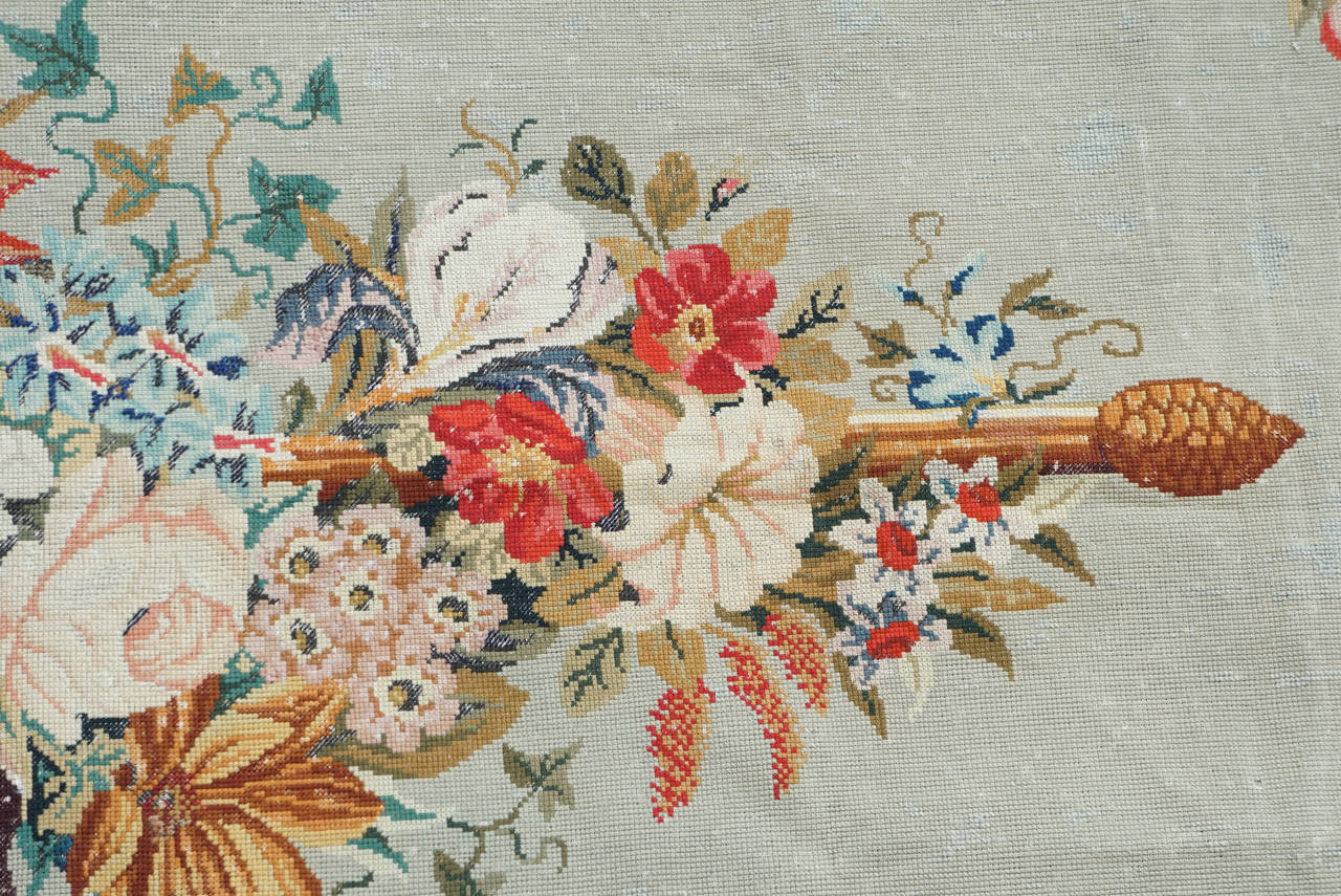 19th c. English Needlepoint Rug from the estate of Paul & Bunny Mellon 1