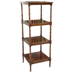 English Edwardian Mahogany Four-Shelf Etagere 11