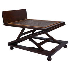 English Labeled Late 19th c. Metamorphic Mahogany Foot Stool 10