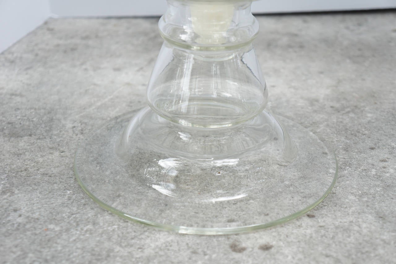 20th Century Two Pairs of Blown Glass French Photophores from Estate of Paul & Bunny Mellon