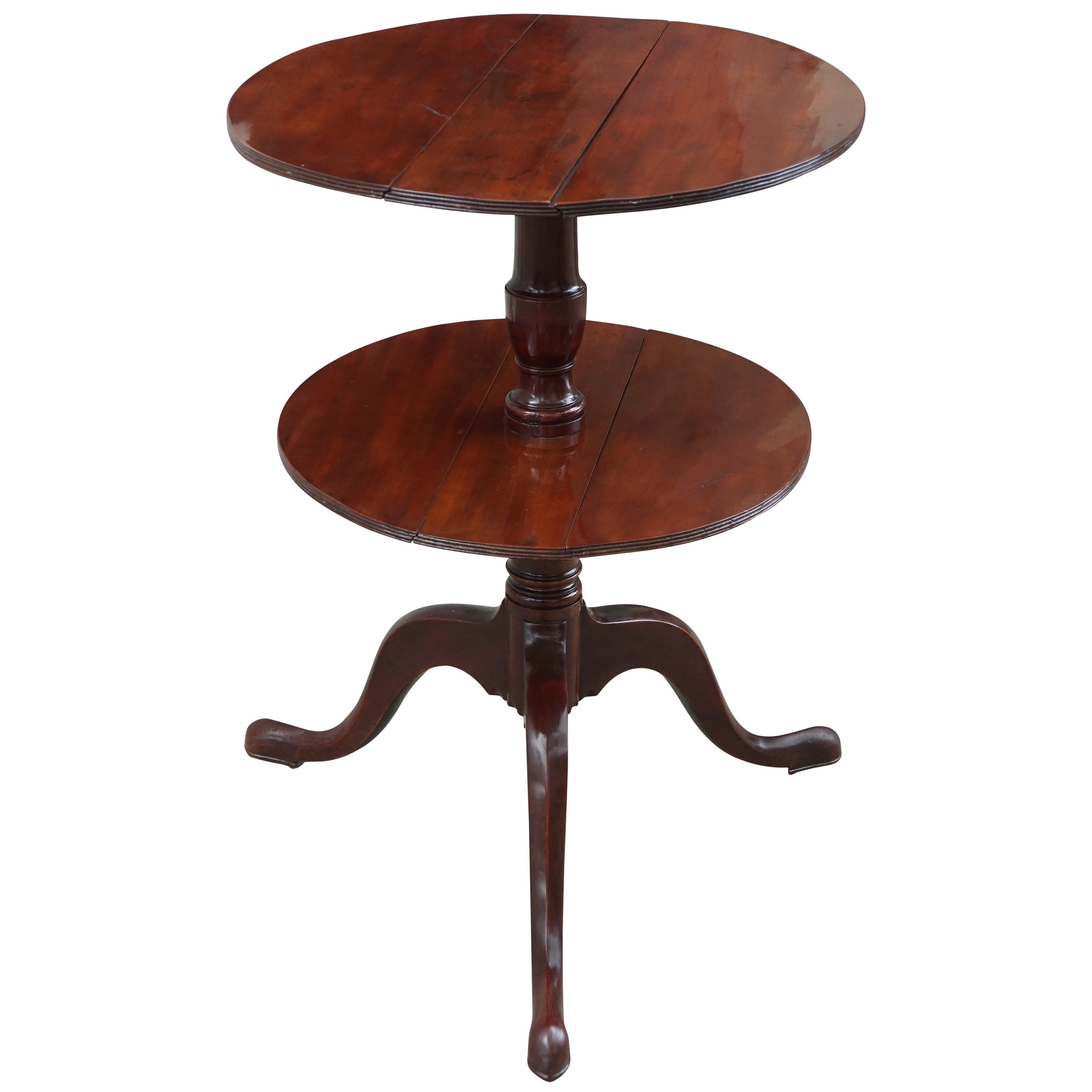 Period George III Mahogany Two-Tiered Dumb Waiter For Sale