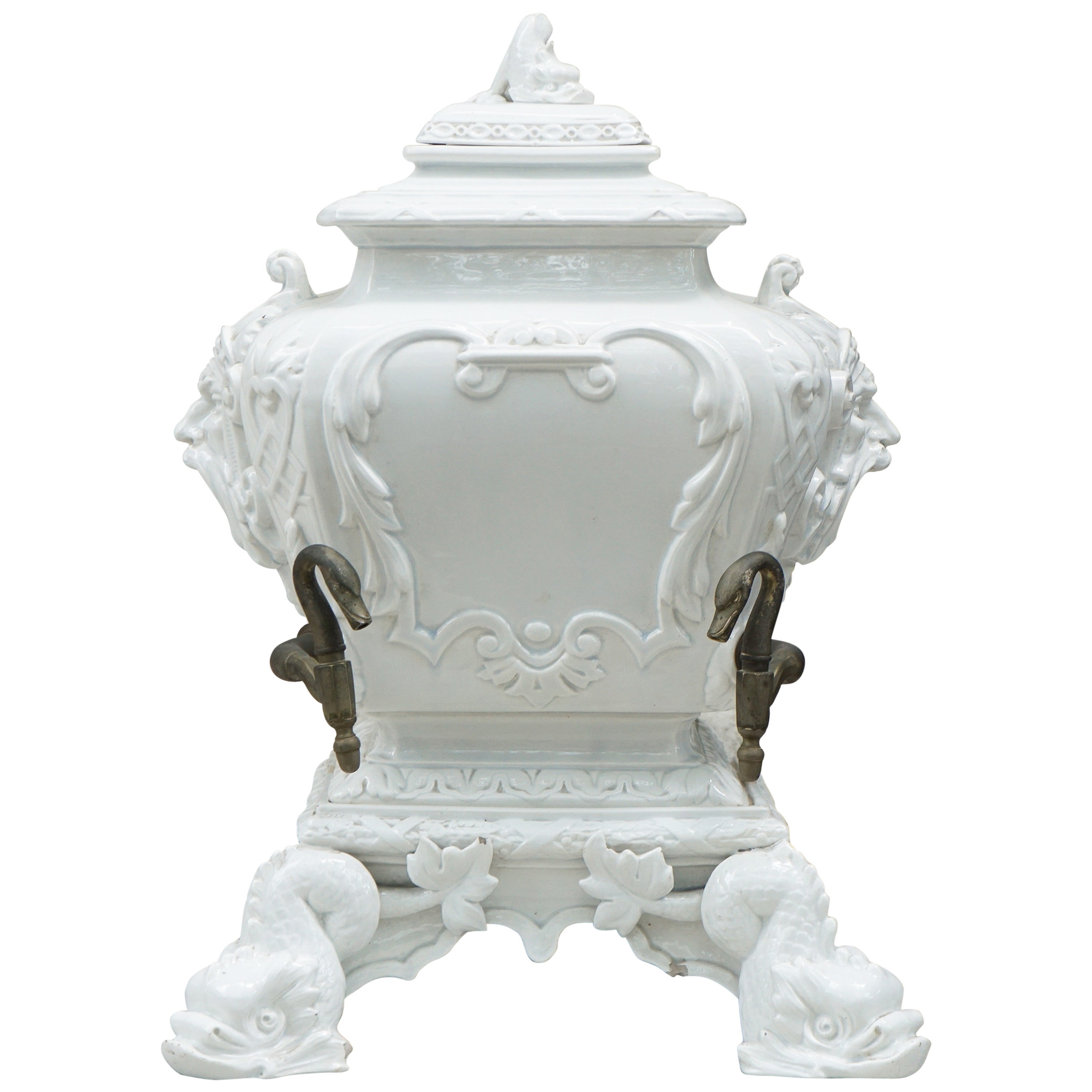 Late 19th Century French Blanca de Chine Fountain or Lava Bowl