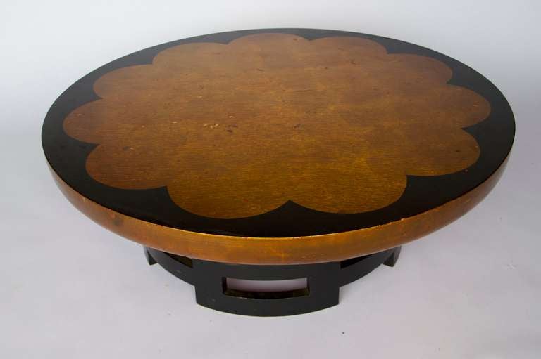 Chinese Lotus Style Coffee Table by Muller and Berringer In Excellent Condition In Hudson, NY