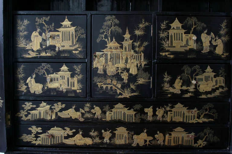 Chinese Chippendale Chinoiserie Writing Desk