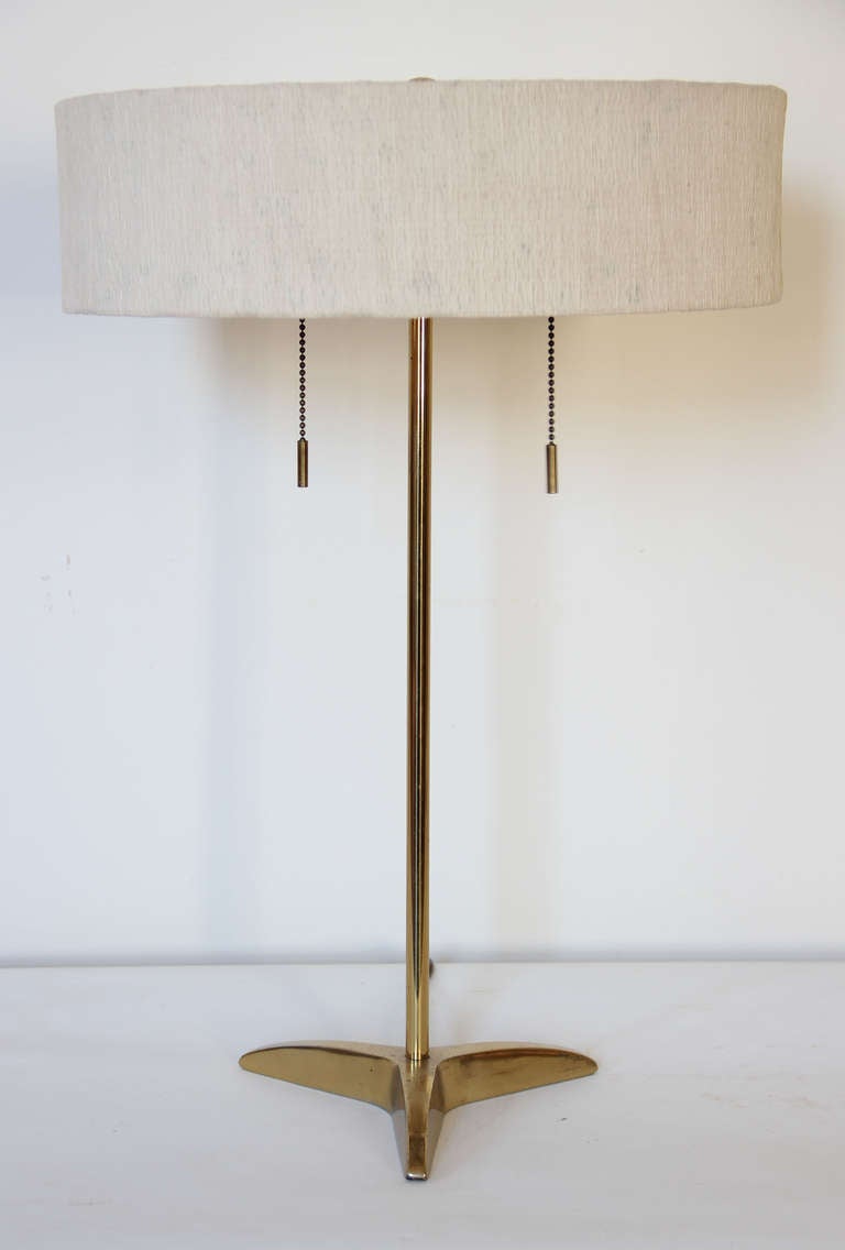 Modern Brass Stiffel Lamp: Gerald Thurston Design