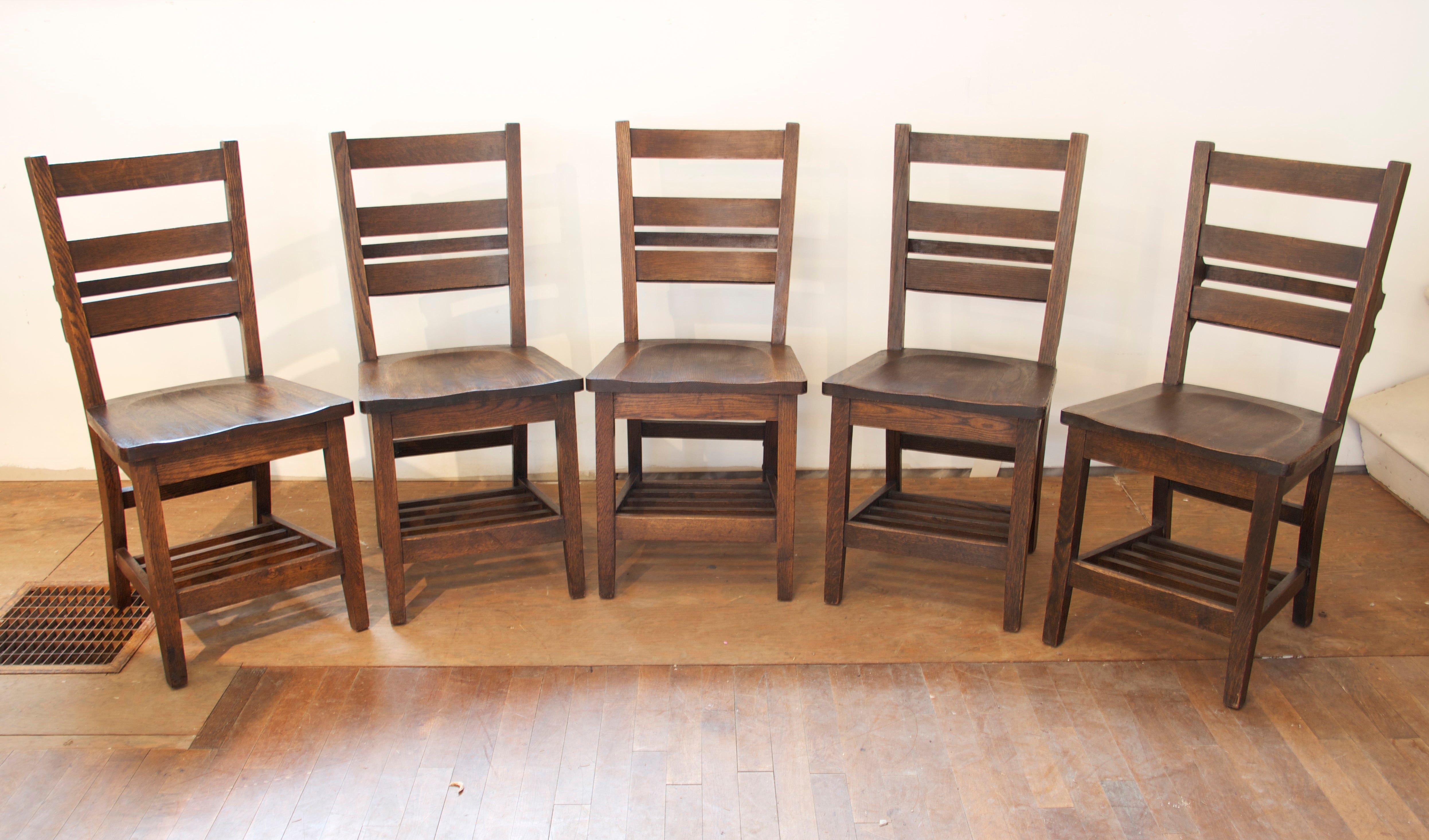 Ten Ladderback Dining Chairs For Sale
