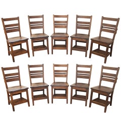 Ten Ladderback Dining Chairs