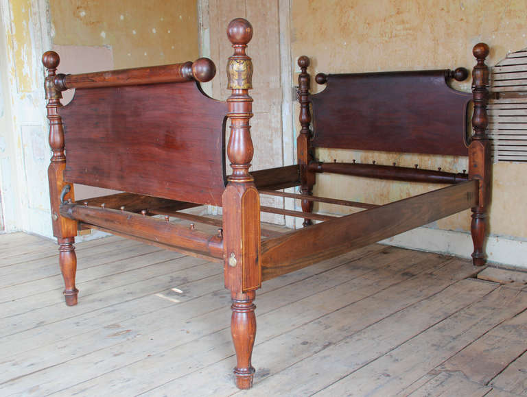 antique cannonball bed