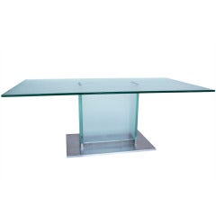 Glass Low Table with Modern Lines