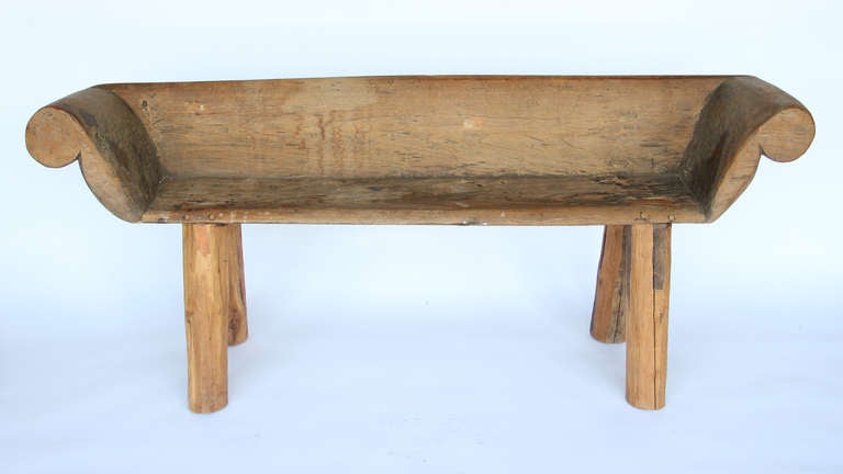 Hand created hardwood bench.
Simplistic classical lines.