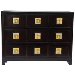 Jean Michel Frank Style Parchment Three-Drawer Chest