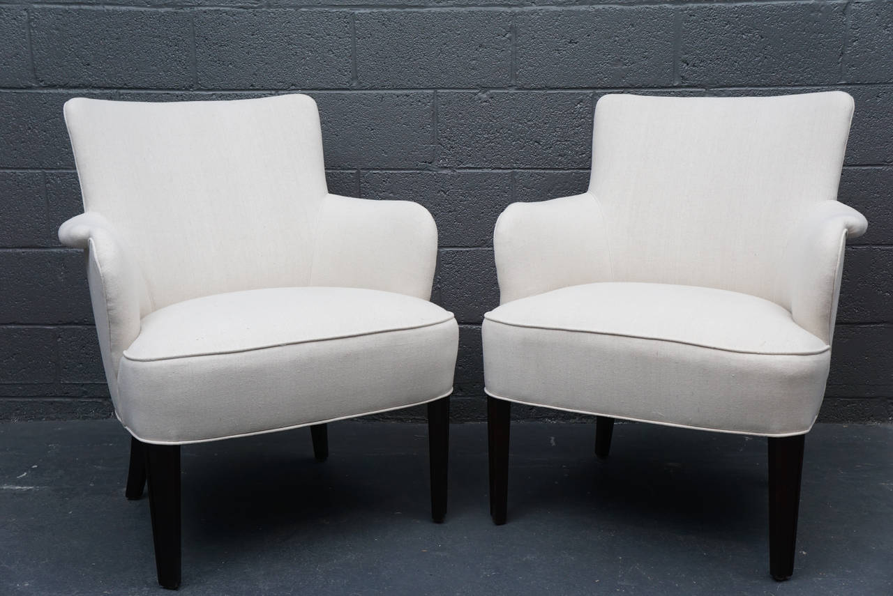 American Pair of Graphic Club Chairs