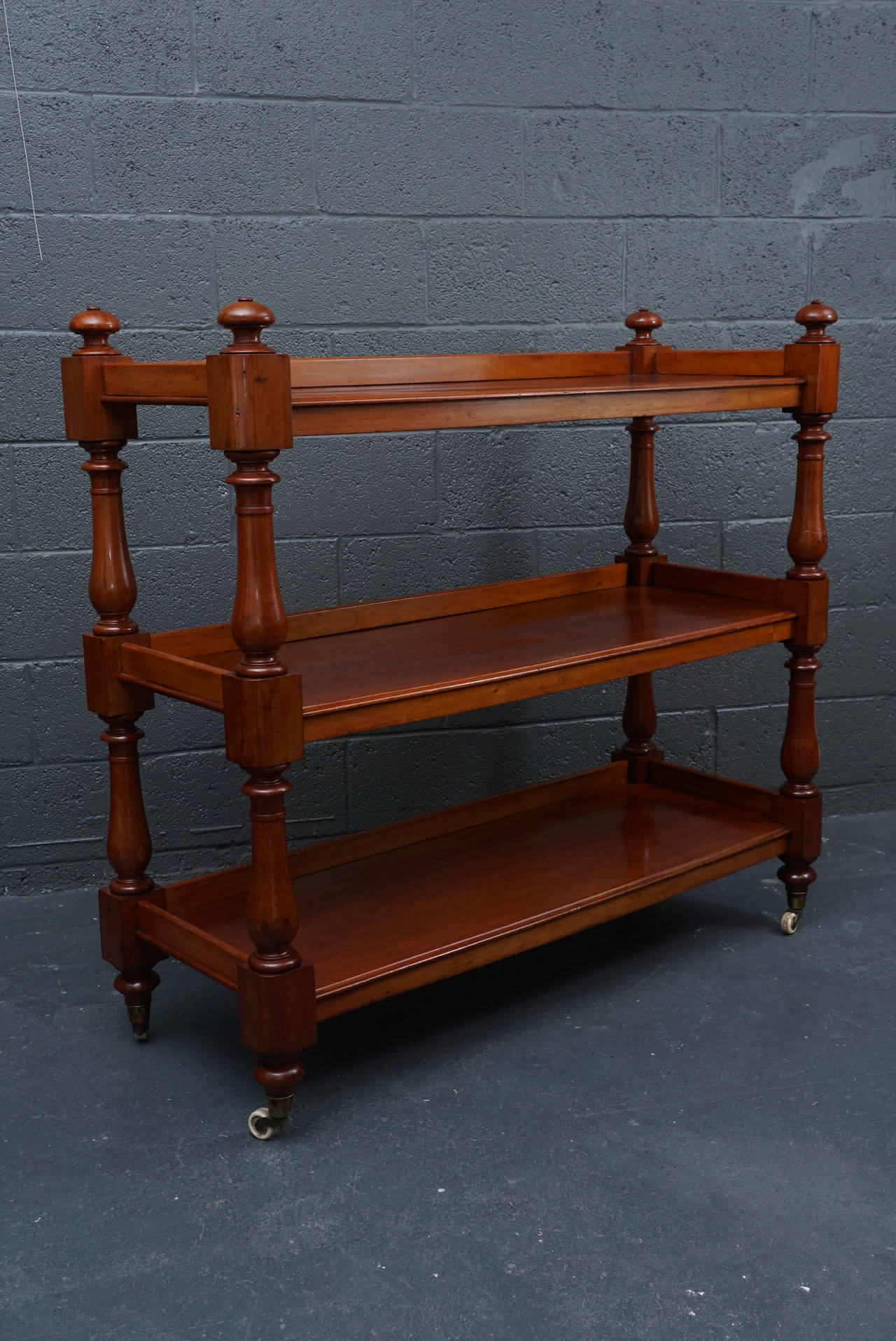 Edwardian Three-Tier Mahogany Etagere