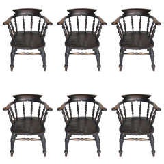Vintage Six English Tavern Chairs