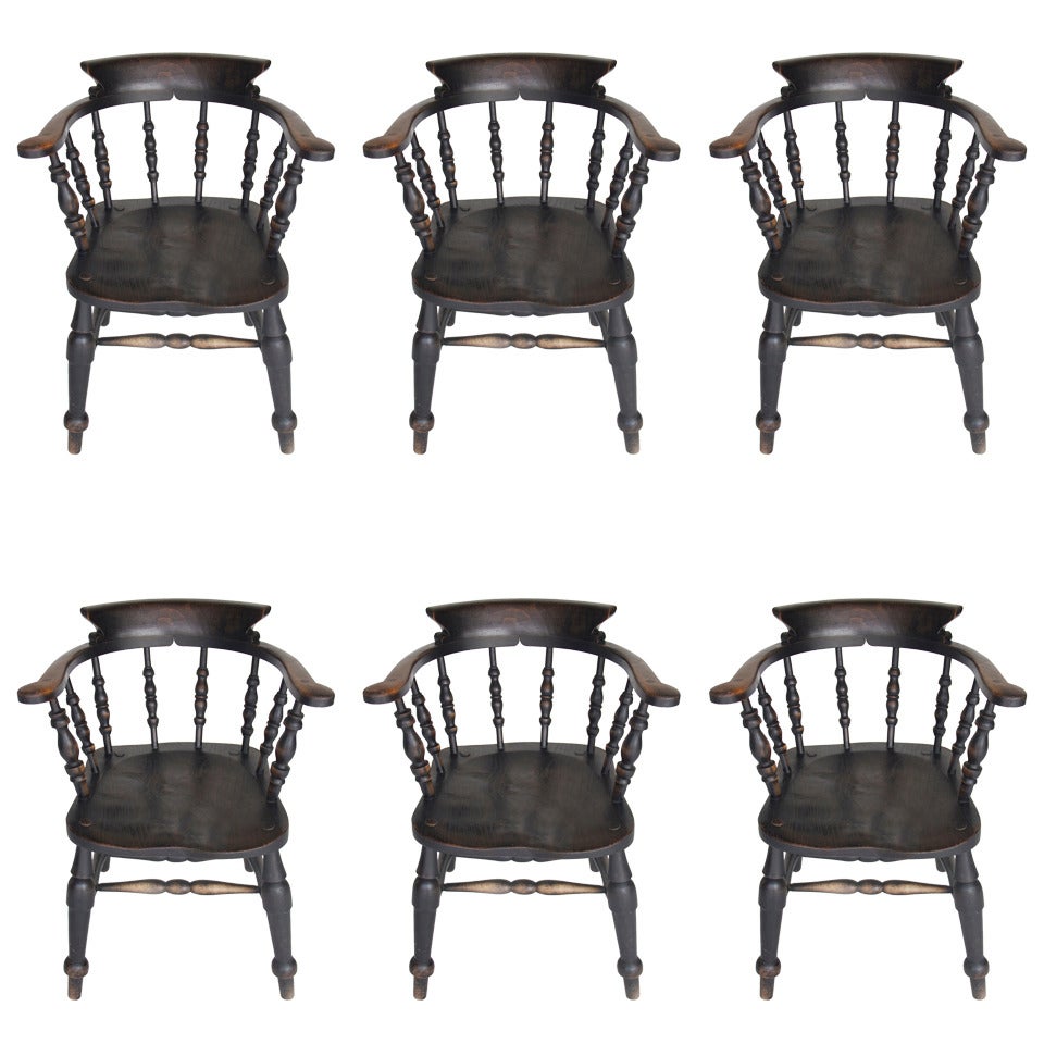 Six English Tavern Chairs