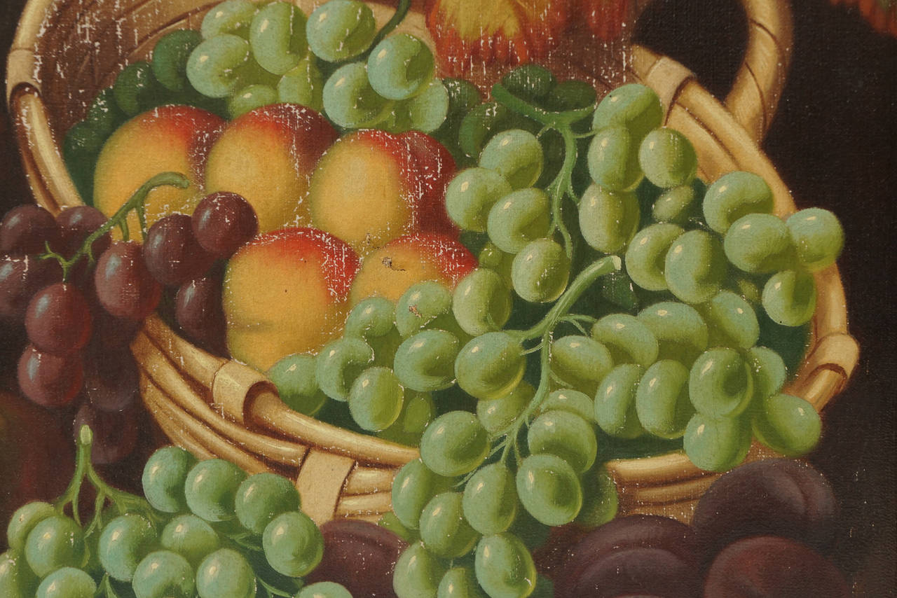 19th Century Still Life with Fruit In Good Condition For Sale In Hudson, NY