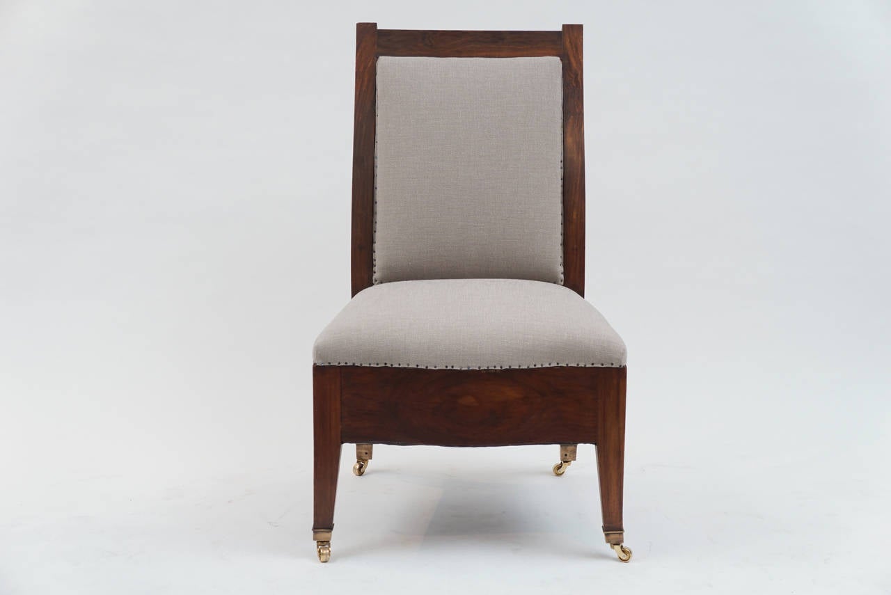 Arts and Crafts Bold Mahogany 1920s Side Chair For Sale