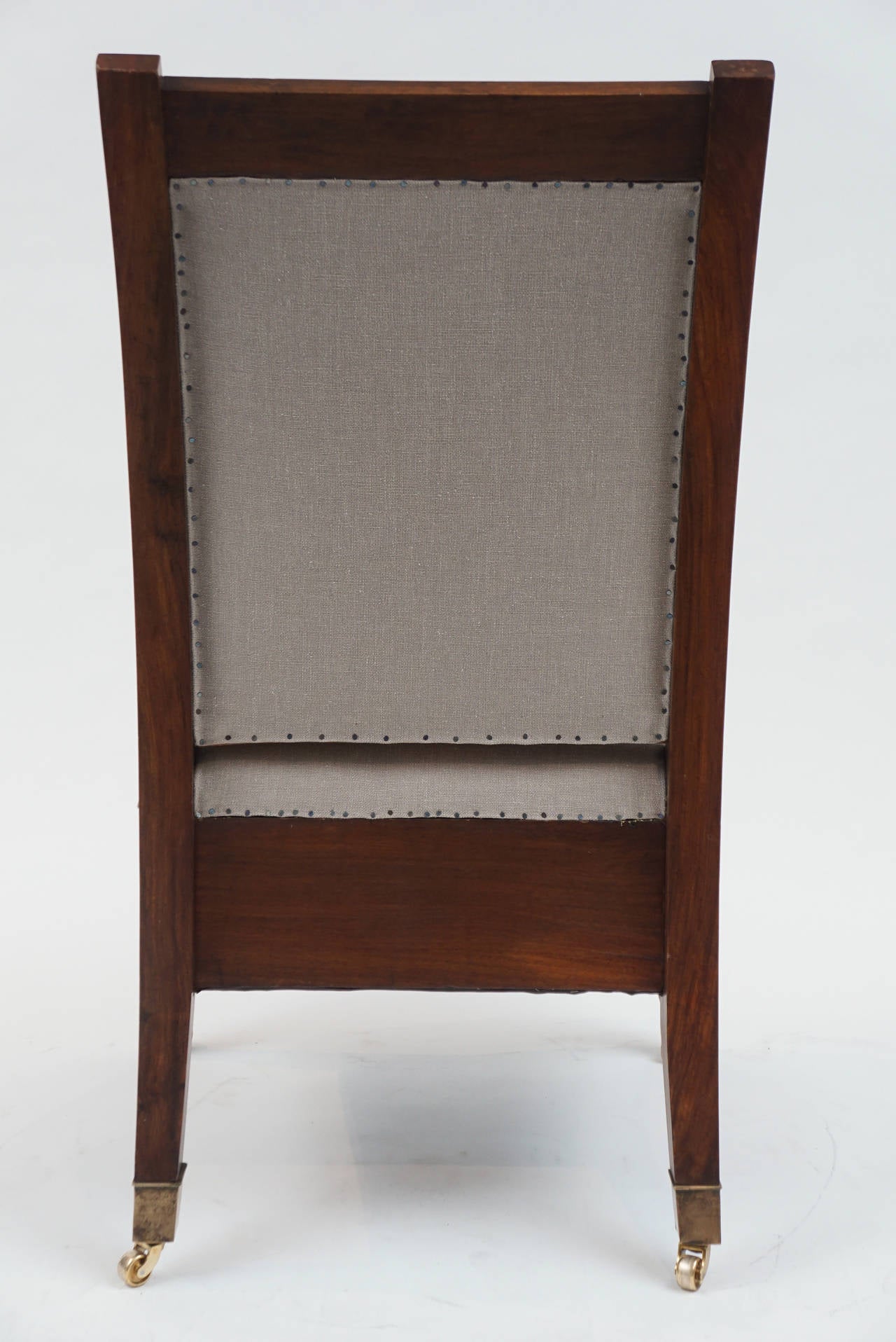 Bold Mahogany 1920s Side Chair In Excellent Condition For Sale In Hudson, NY