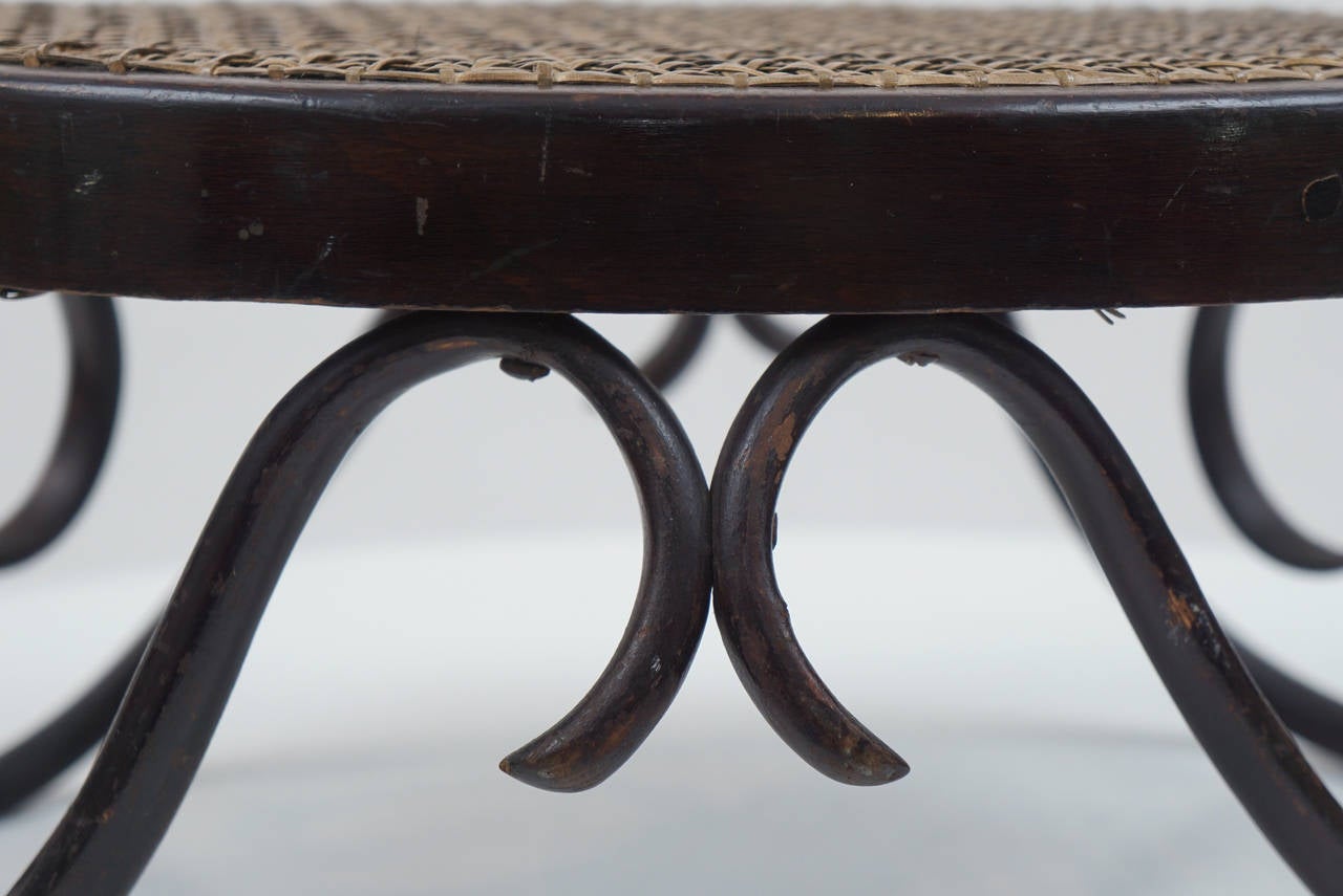Thonet, 1904 Bentwood Foot Stool For Sale 1