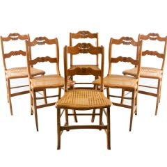 Antique Set of Six Mid-Nineteenth Century Chairs