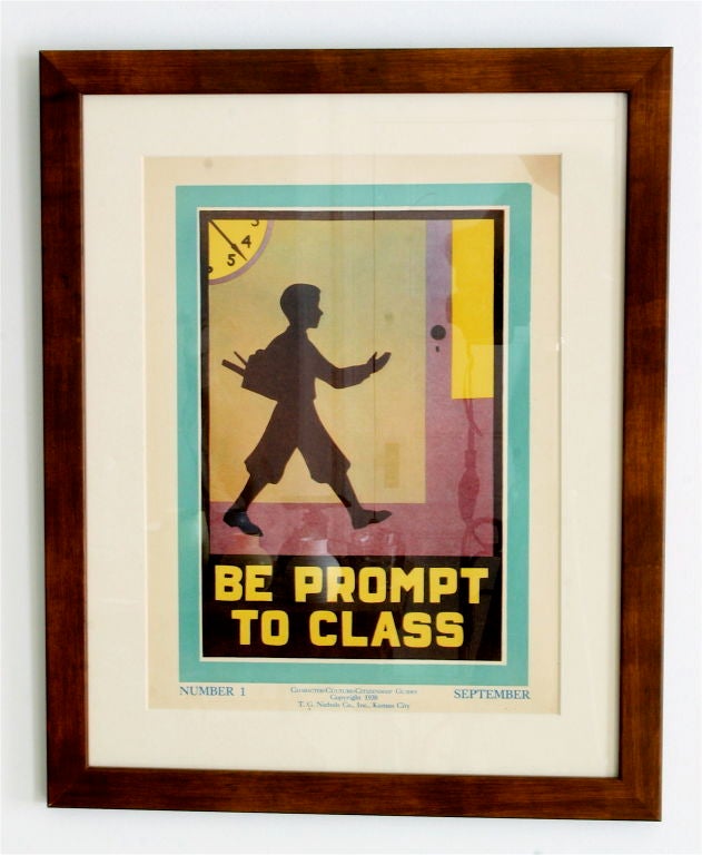 Description: Wonderfully Graphic and Colorful Collection of Posters Used in Classrooms during the 30's and 40's to Instruct 