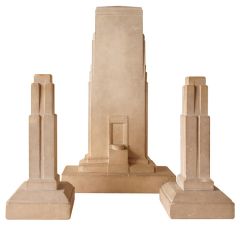 1940's Cast Stone Garniture Set 1
