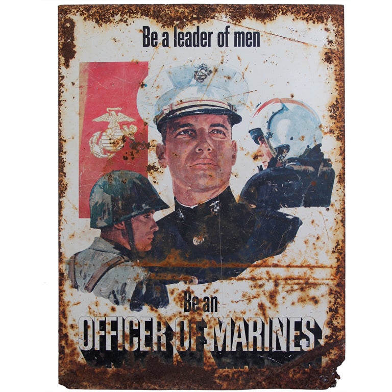 1970's MARINE Recruitment Sign For Sale