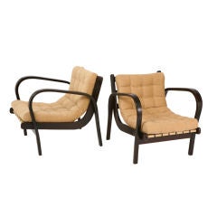 mid-century czech armchairs, pair (priced individually)