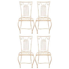 Set of Four French Garden Chairs