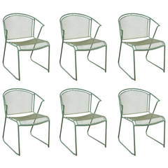 Used Set of Six Midcentury Garden Chairs