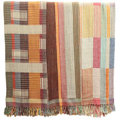 Indian Hand Woven Throws.  Multi Colored.  Wool and Raw Silk 