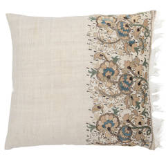 Antique 19th Century Turkish Ottoman Embroidered Pillow
