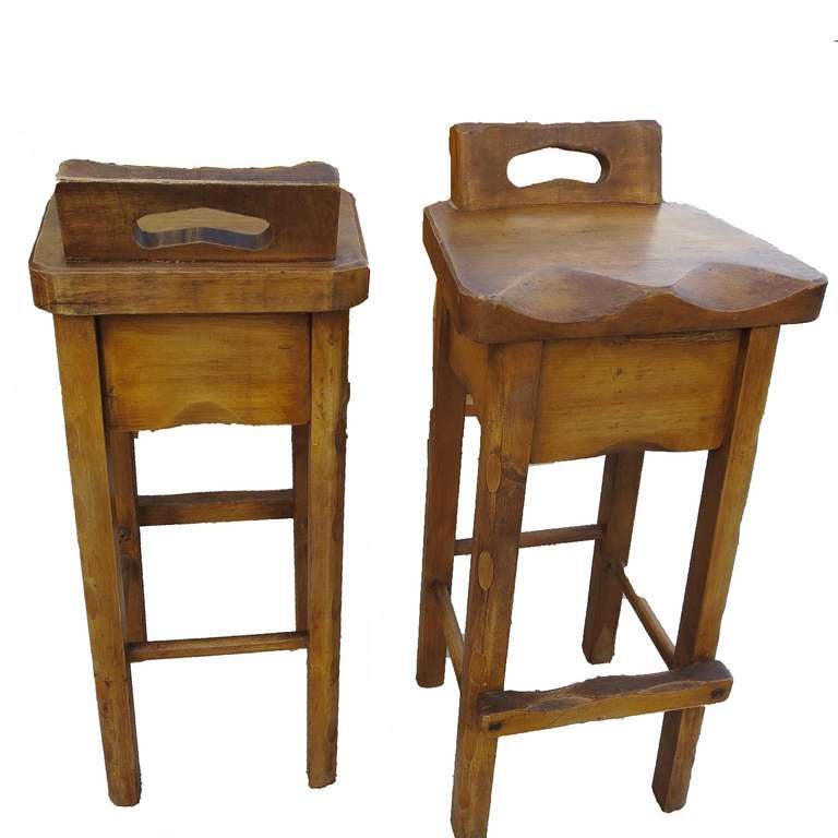 Copper Whimsical Painted Mexicana Bar and Stools by Monterey