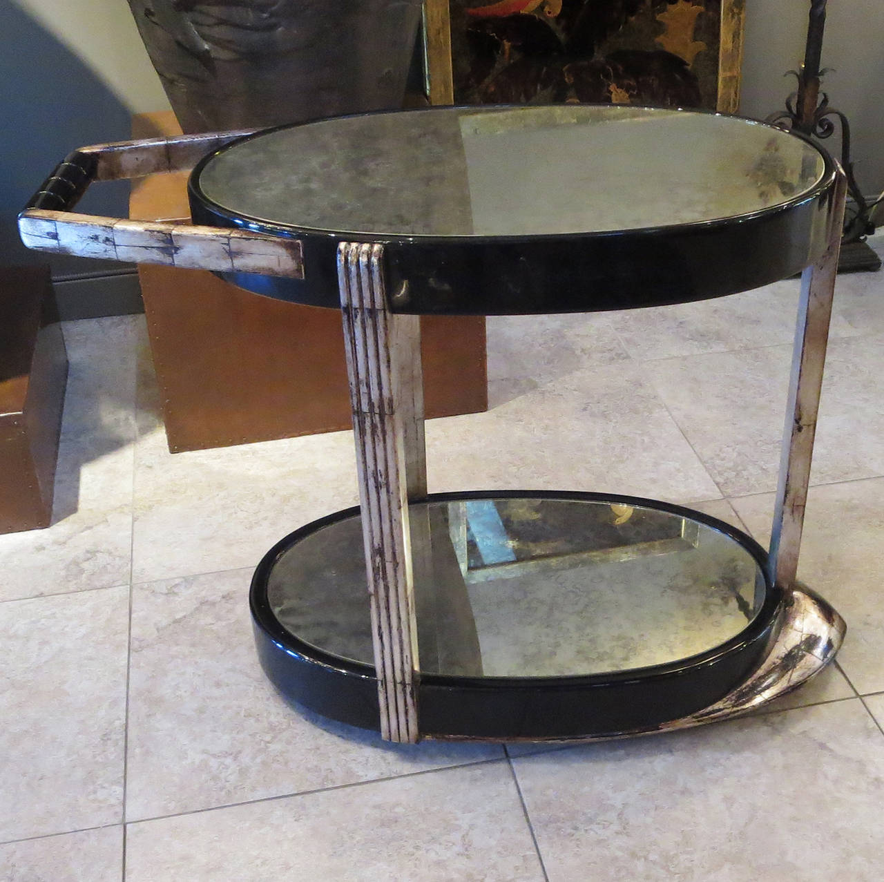 American Streamlined Art Deco Cocktail Trolley