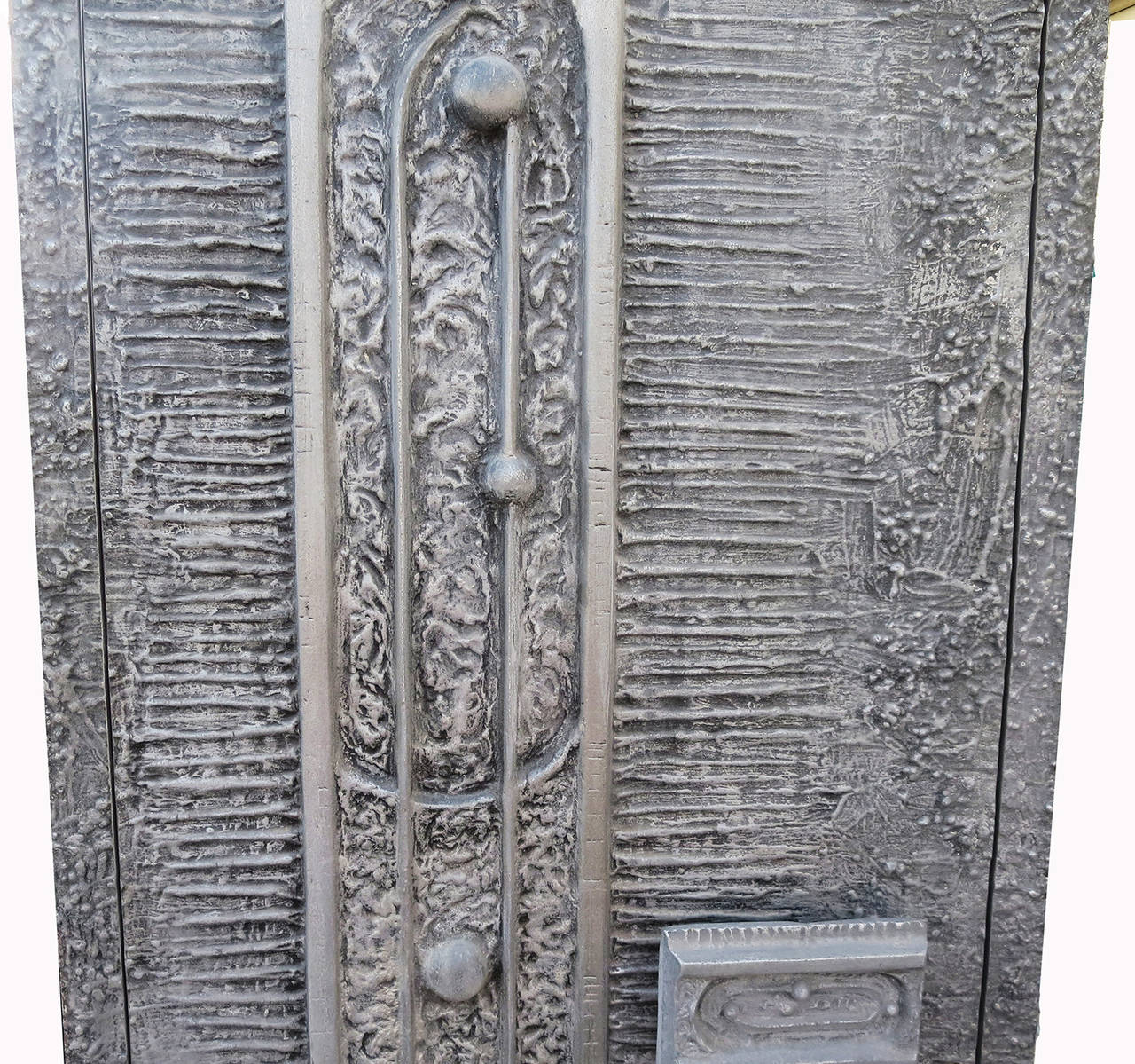 Mid-Century Modern 1970s Cast Aluminum Door by Billy Joe McCarroll and David Gillespie For Sale