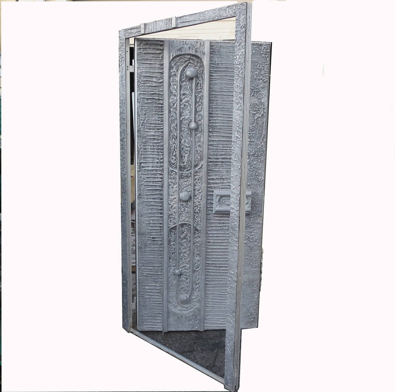 1970s Cast Aluminum Door by Billy Joe McCarroll and David Gillespie For Sale 1