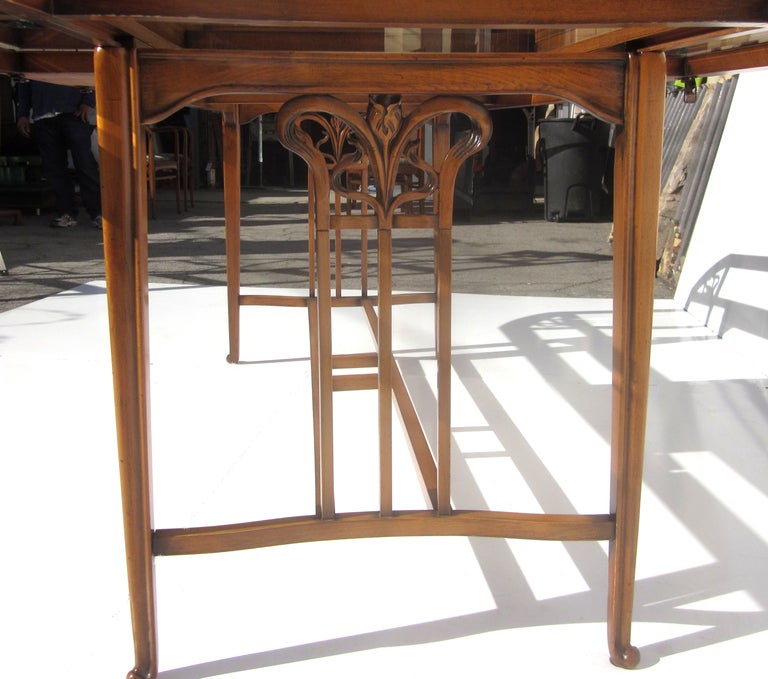 Art Nouveau Style Dining Table and Six Chairs at 1stdibs