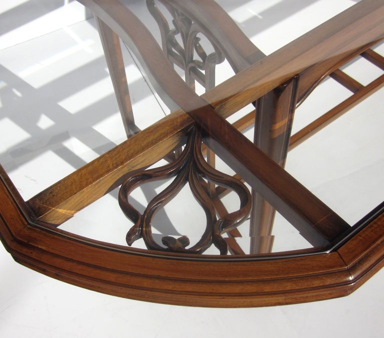 Art Nouveau Style Dining Table and Six Chairs at 1stdibs
