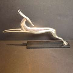Bronze Leaping Gazelle Sculpture by Karl Hagenauer