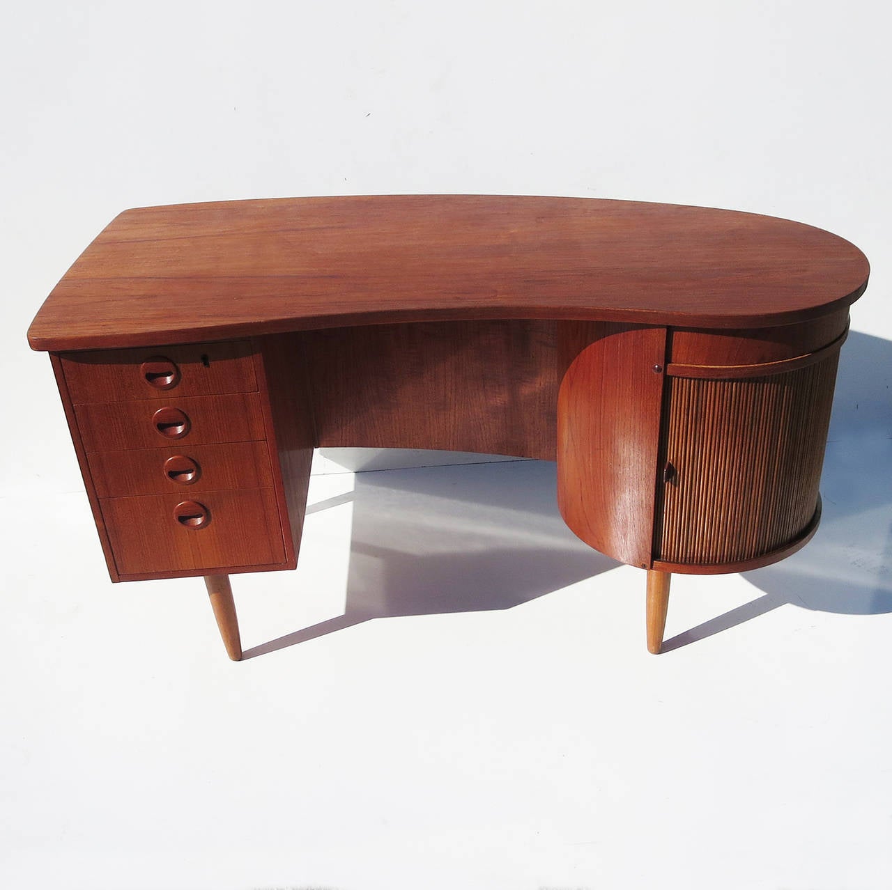 Mid-Century Modern Combination Desk, Bookcase and Bar by Kai Kristiansen, 1956