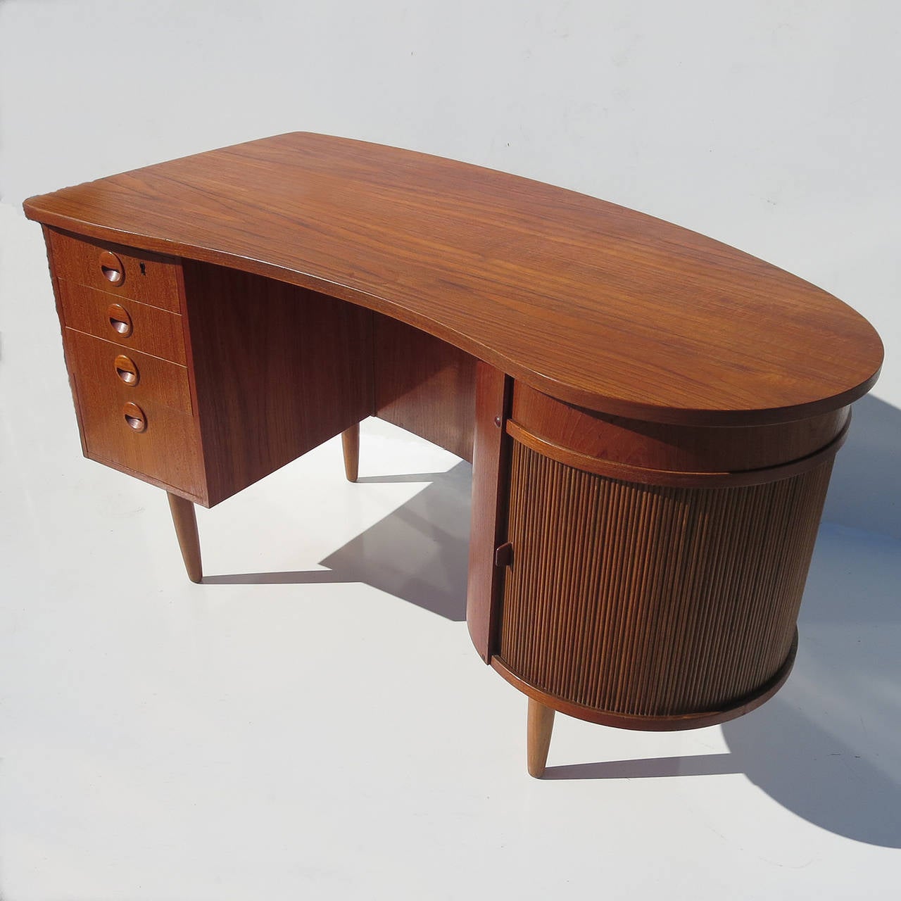 Lacquered Combination Desk, Bookcase and Bar by Kai Kristiansen, 1956