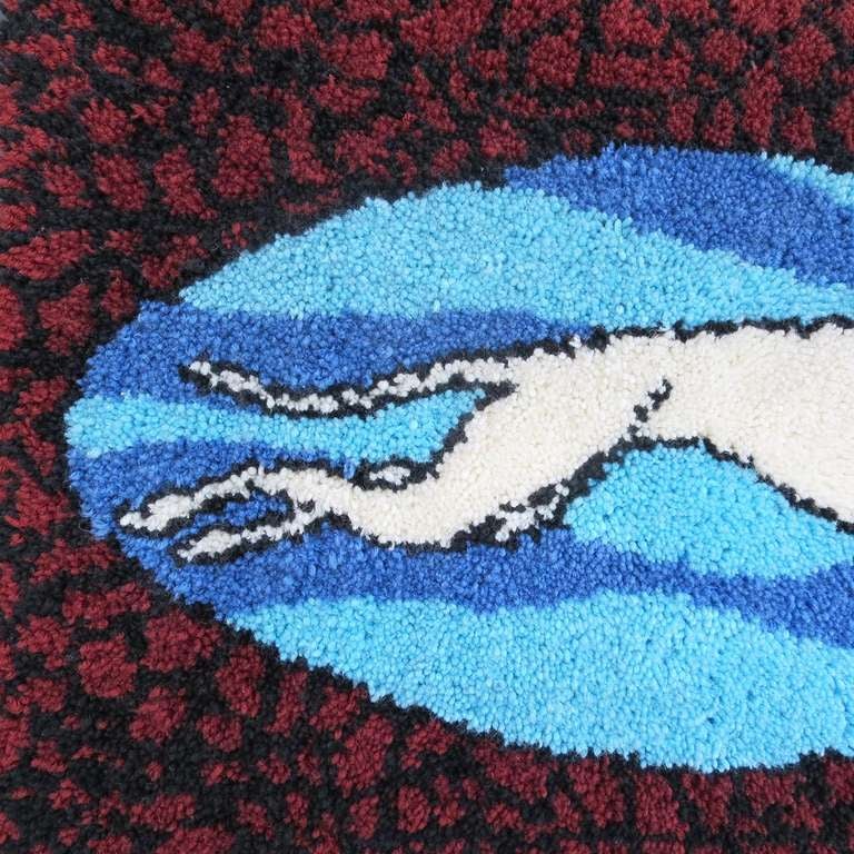 Mid-Century Modern Greyhound Needlepoint Tapestry from CEO Estate